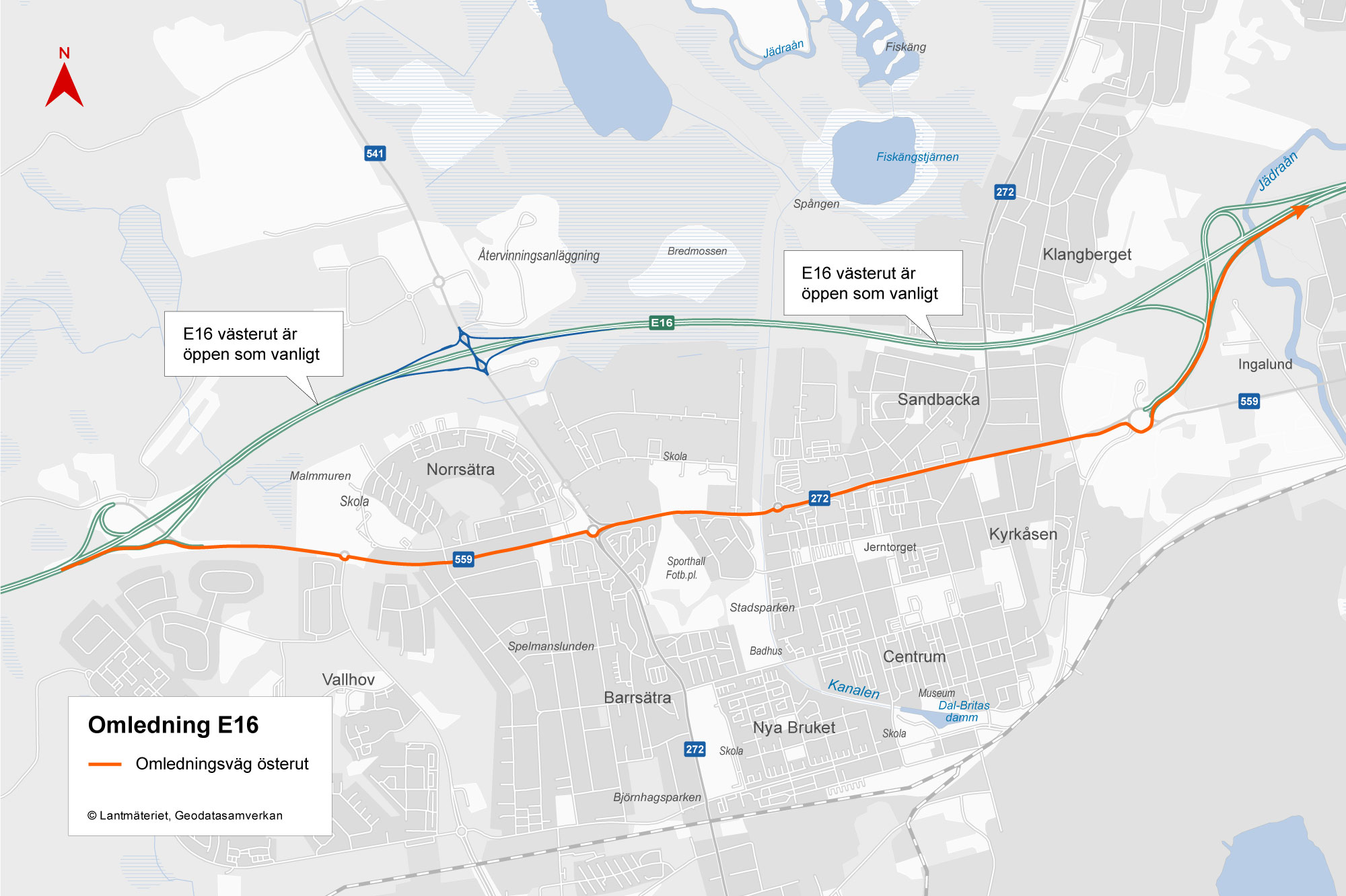 E16 Leds Om Genom Sandviken Den 23 Maj - Www.trafikverket.se